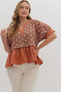 Floral Jacquard Top