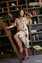 Load image into Gallery viewer, abstract V-neck midi dress
