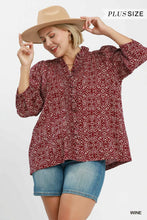 Load image into Gallery viewer, Floral Print Ruffle Detail Button Down Top

