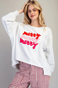 Christmas Graphic High-Low Sweatshirt