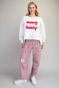 Christmas Graphic High-Low Sweatshirt