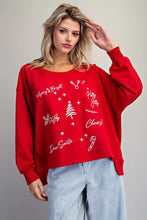 Load image into Gallery viewer, Christmas Graphic High-Low Sweatshirt
