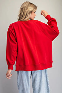 Christmas Graphic High-Low Sweatshirt