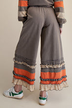 Load image into Gallery viewer, COLOR MIX BOTTOM HEM WASHED TERRY PANTS
