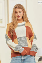 Load image into Gallery viewer, Knit color block sweater
