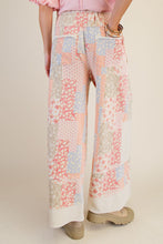 Load image into Gallery viewer, PATCHWORK PRINT MINERAL WASHED TERRY PANTS
