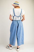 Load image into Gallery viewer, Elastic waisted Denim overalls

