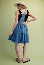 Load image into Gallery viewer, WASHED TENCEL RUFFLE OVERALLS
