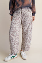 Load image into Gallery viewer, FLORAL JACQUARD BARREL PANTS- coming late June
