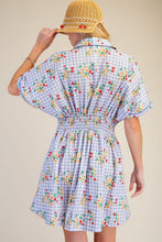 Load image into Gallery viewer, CHERRY GINGHAM PRINTED POPLIN DRESS
