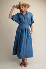 Load image into Gallery viewer, Button Down washed denim dress - TAMMYS FAVORITE
