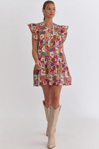 Floral beautiful dress with pockets