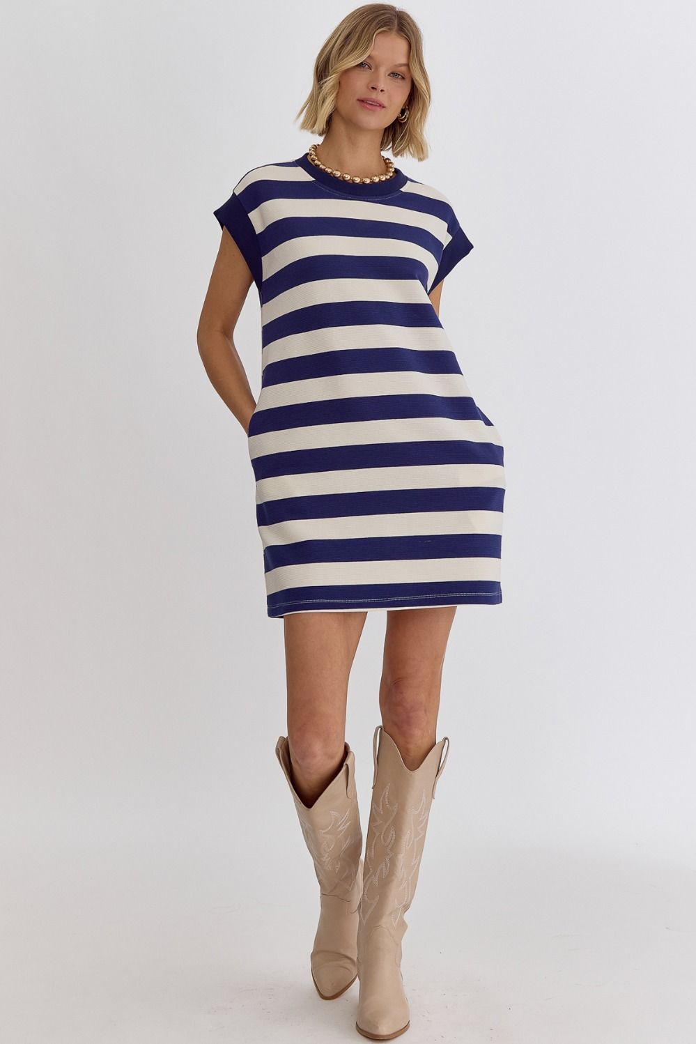 Stripe Dress with POCKETS
