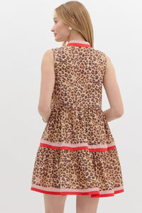 Leopard sleeveless dress