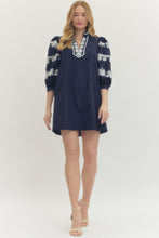 Load image into Gallery viewer, Beautiful Navy embroidered dress
