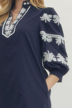 Load image into Gallery viewer, Beautiful Navy embroidered dress
