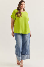 Load image into Gallery viewer, Lime Green pullover blouse
