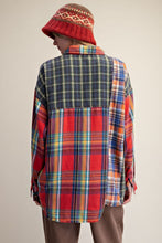 Load image into Gallery viewer, PLAID MIX BUTTON DOWN WASHED SHIRT

