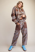 Load image into Gallery viewer, ;BANDANA PRINT WASHED TERRY BARREL PANTS - coming in AUGUST
