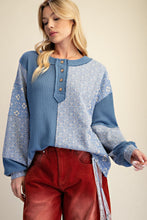 Load image into Gallery viewer, Print Mix Henley Top
