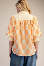 Load image into Gallery viewer, THE SAMANTHA PUFF SLEEVES FLORAL AND STRIPE SHIRT -STRIPED BUTTON DOWN
