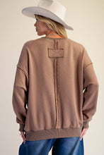 Load image into Gallery viewer, WESTERN PATCH FRONT WASHED TERRY PULLOVER - coming November

