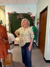 Load image into Gallery viewer, Smocked V-Neck Paisley Top
