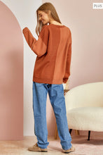 Load image into Gallery viewer, Two tone colorblock sweater - perfect for gameday
