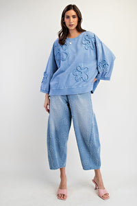 Flower Patch Mineral Washed Pullover