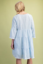 Load image into Gallery viewer, EMBROIDERY COTTON TIERED DRESS
