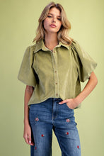 Load image into Gallery viewer, WASHED BABY CORDUROY BLOUSE
