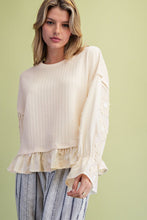 Load image into Gallery viewer, RUFFLE BOTTOM LOOSE FIT TOP- COMING IN SEPTEMBER
