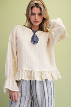 Load image into Gallery viewer, RUFFLE BOTTOM LOOSE FIT TOP- COMING IN SEPTEMBER
