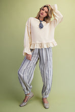 Load image into Gallery viewer, RUFFLE BOTTOM LOOSE FIT TOP- COMING IN SEPTEMBER
