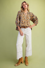 Load image into Gallery viewer, FLORAL PRINTED COTTON POPLIN BLOUSE
