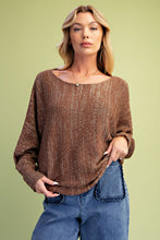 Load image into Gallery viewer, BEAUTIFUL METALLIC SHIMMER KNIT SWEATER TOP
