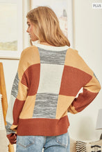 Load image into Gallery viewer, Knit color block sweater
