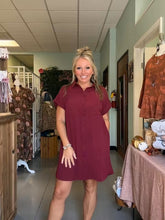 Load image into Gallery viewer, Drop shoulder button up shirt dress - BEST SELLER
