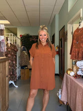Load image into Gallery viewer, Drop shoulder button up shirt dress - BEST SELLER
